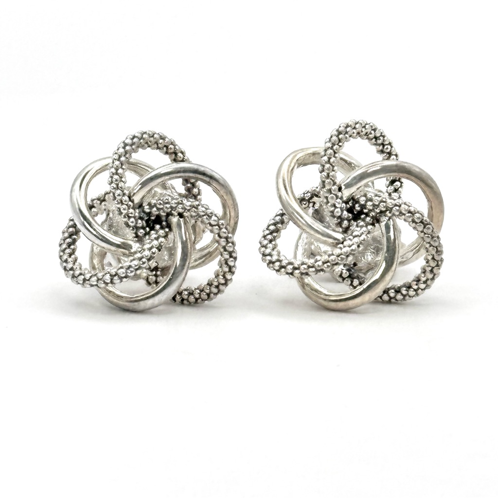Lagos Caviar Sterling Silver Love Knot Stud Earrings 289$
